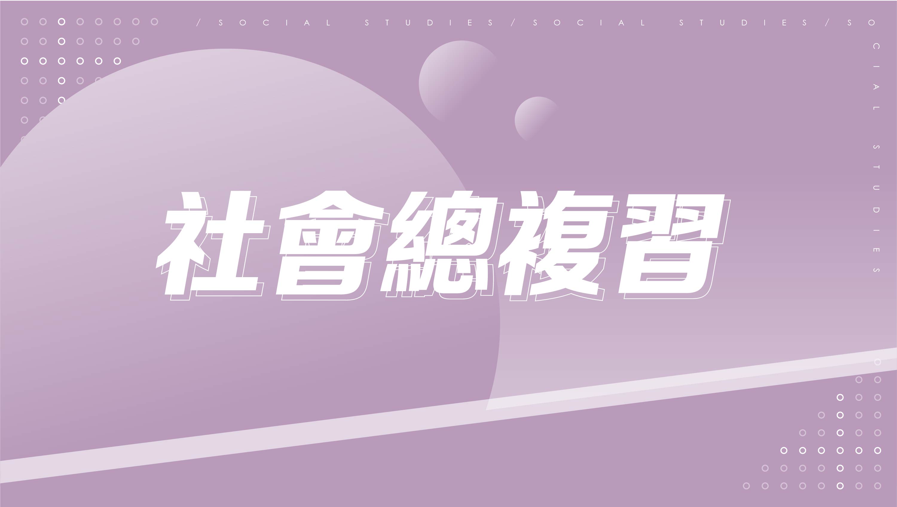 【116學測總複習】社會總複習