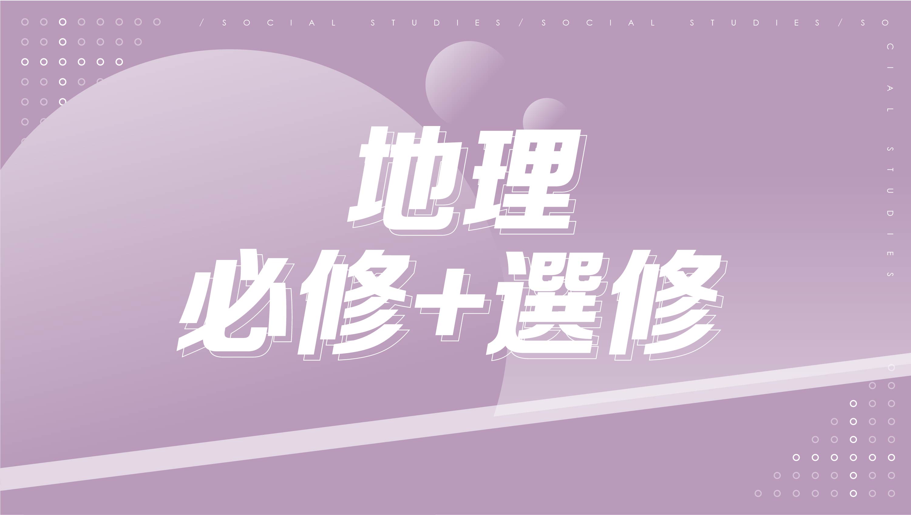 【116分科測驗】高中地理-必修+選修